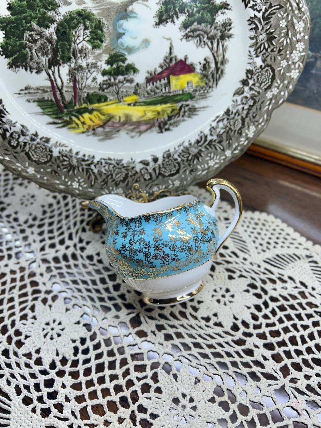 Vintage Harlequin Crown Regent Milk Jug/ Creamer