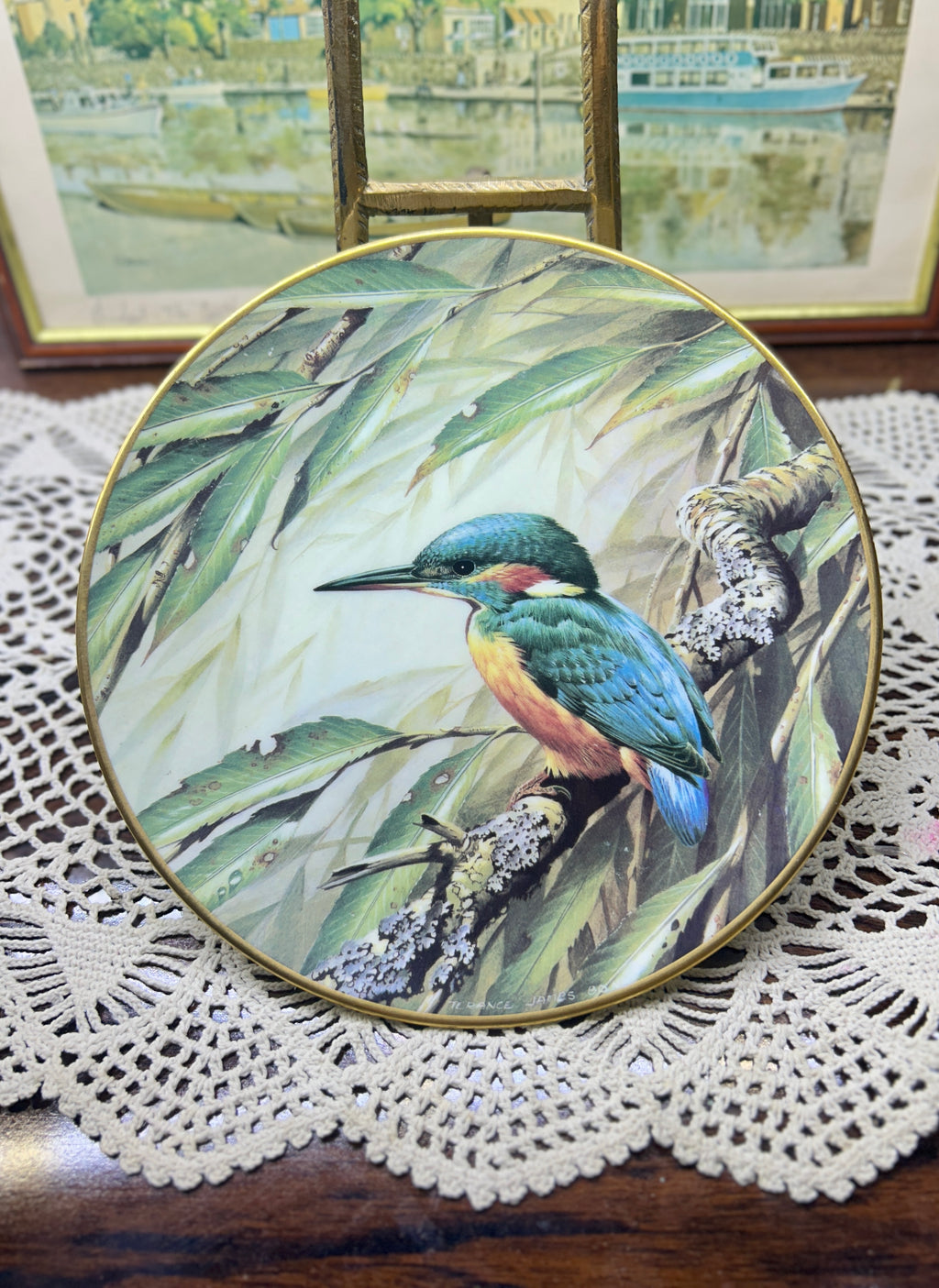 Wedgewood Kingfisher centenary plate — fine bone China 9”