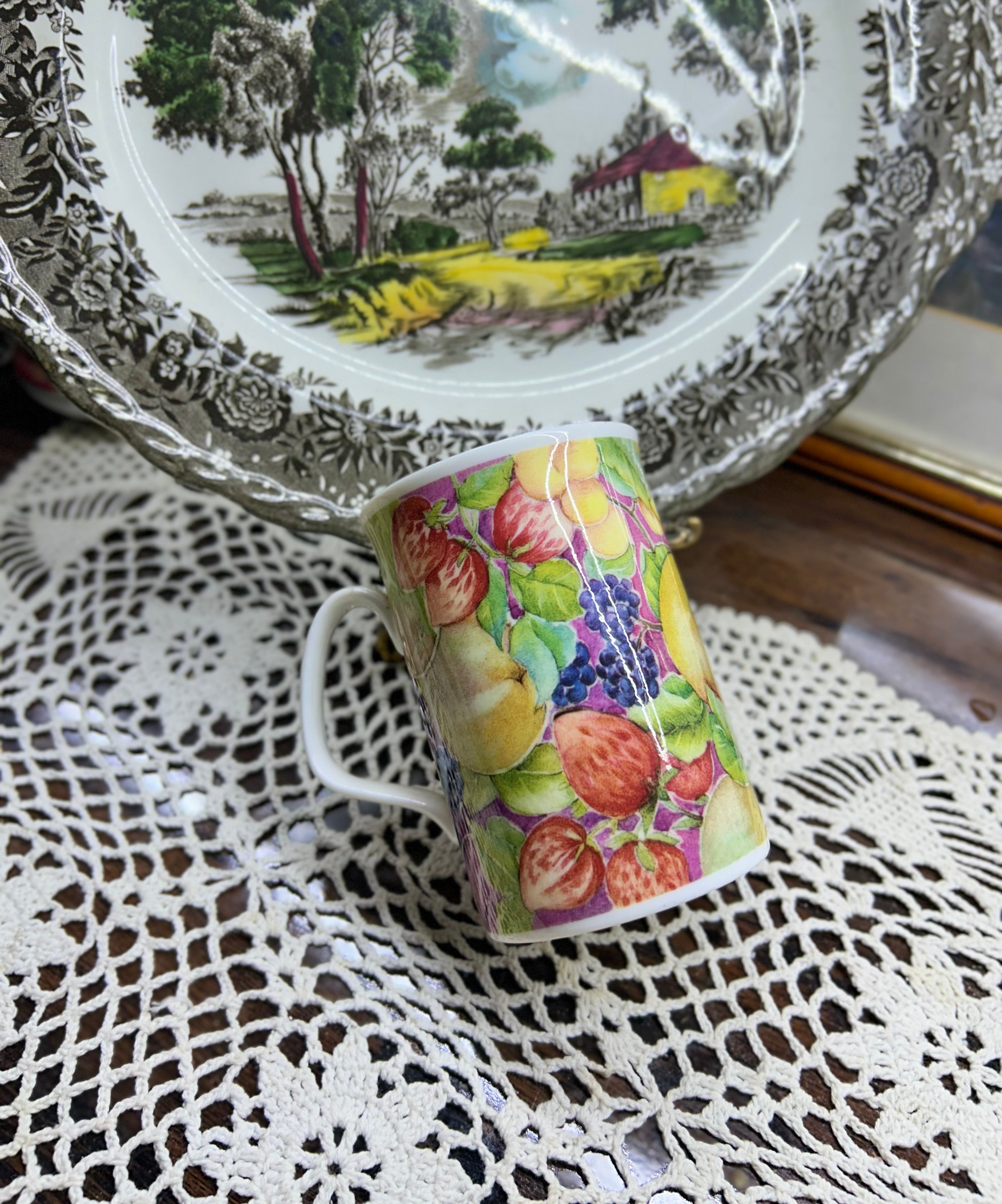 Royal Doulton Country Fruits mug — fine bone China