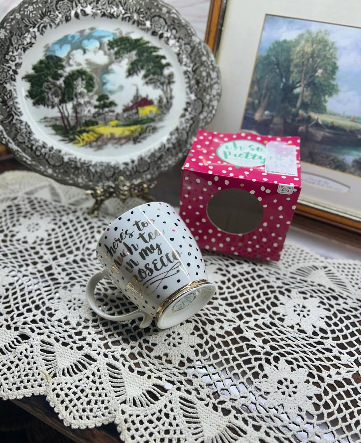“There's Too Much Tea In My Prosecco Mug” from the ‘Oh so pretty’. Collection.