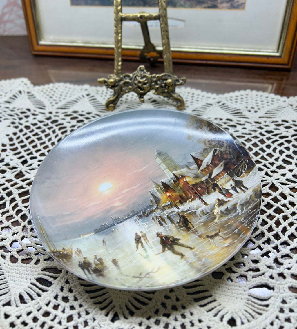 Vintage Collectible Plate - Fürstenberg Plate no 1 in the series Romantic Winter Scenes - Ludwig Muninger - 1987