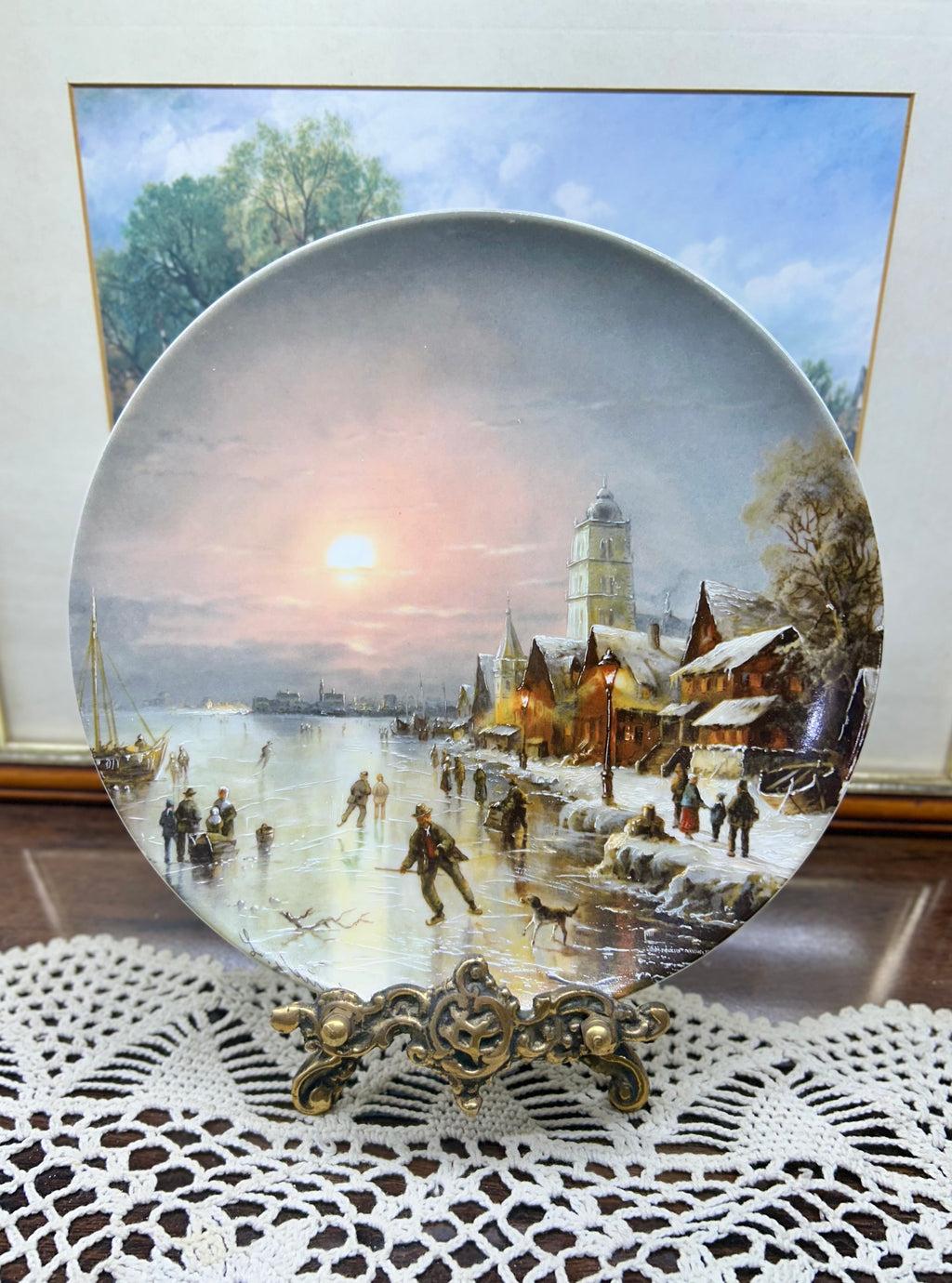 Vintage Collectible Plate - Fürstenberg Plate no 1 in the series Romantic Winter Scenes - Ludwig Muninger - 1987