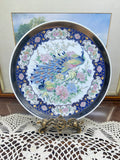 Vintage IMPERIAL peacock plate Porcelain arnart — Japan