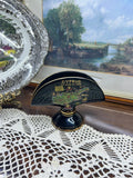 Vintage Stamped Hand Made in GREECE Black 24K Gold Decor CUPRUS Napkin Holder