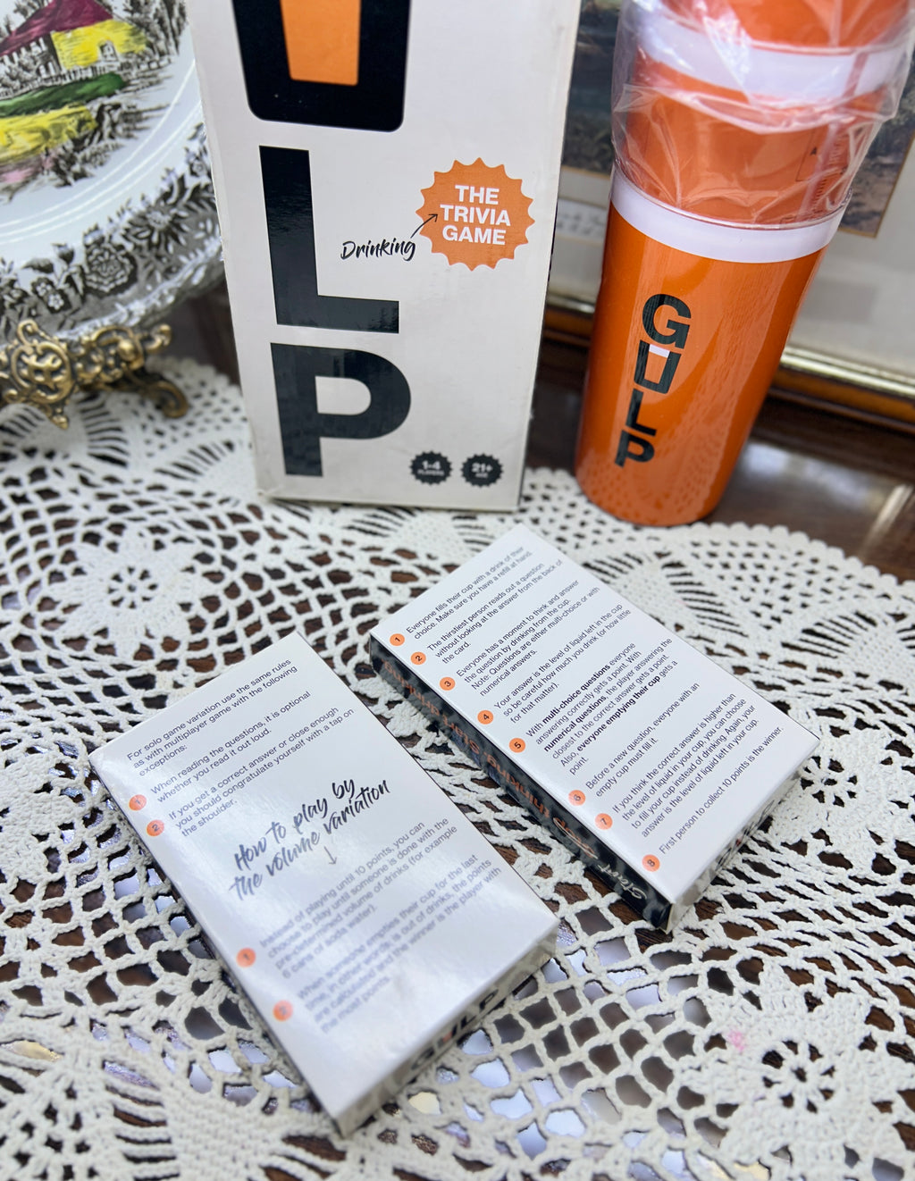 Gulp Trivia Game by Marektoy, a drinking game for 1-4 players — boxed