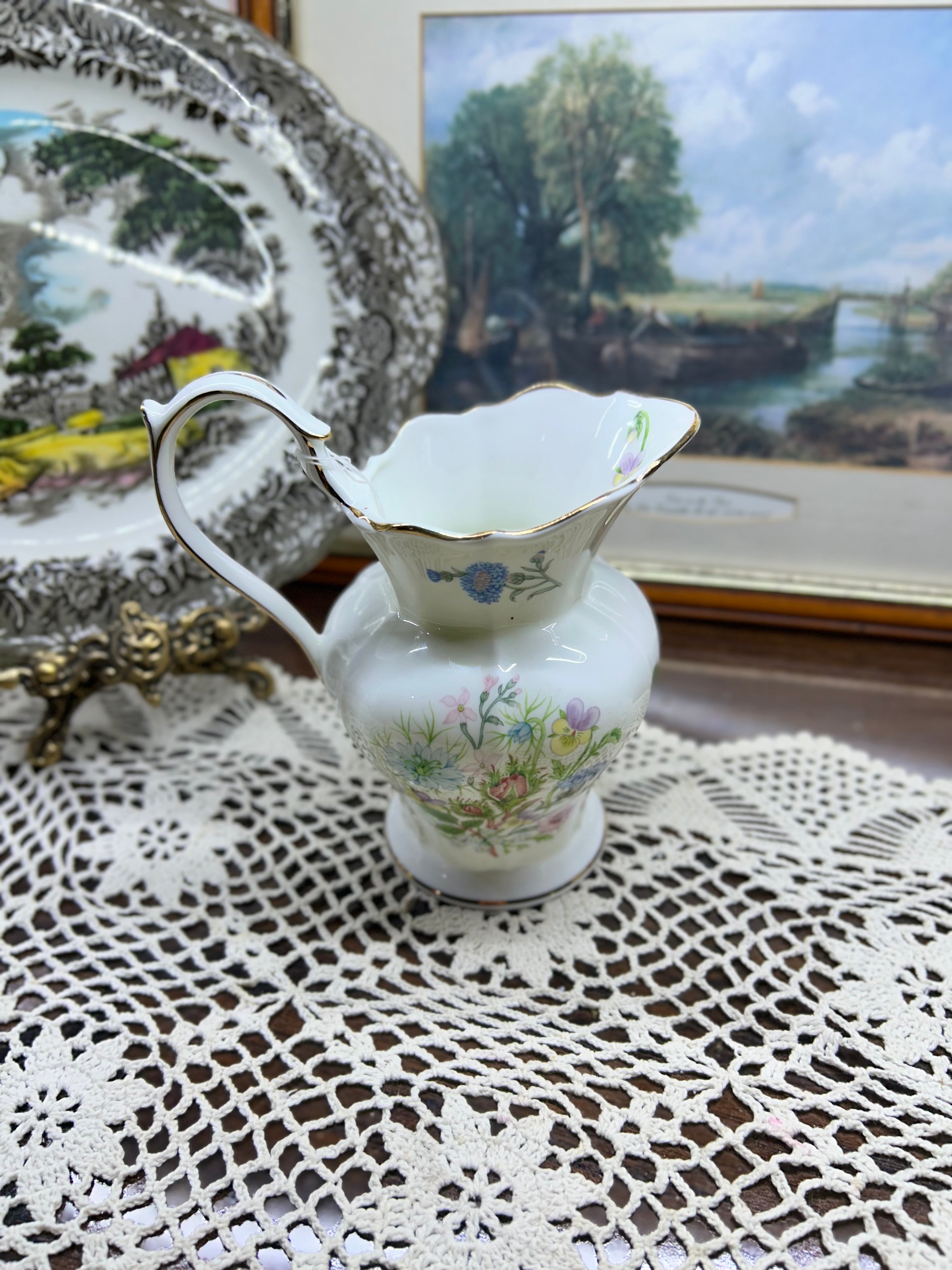 vintage Aynsley ‘Wild Tudor’ Fine Bone China jug