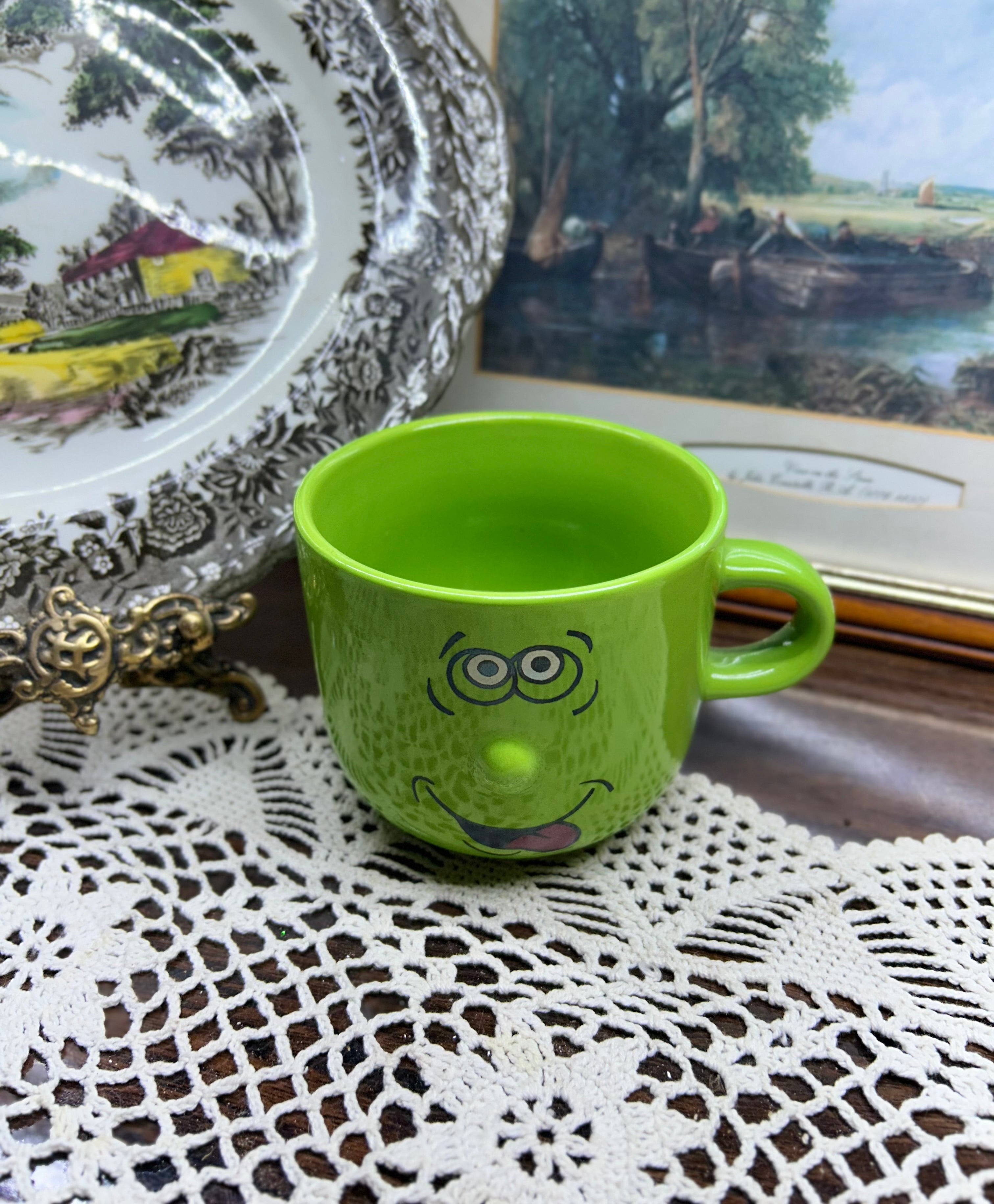 3D ceramic large handled cereal mug — ceramic