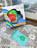 Card Factory Hugs Greatest Teacher Mug set featuring a ceramic mug & a keychain