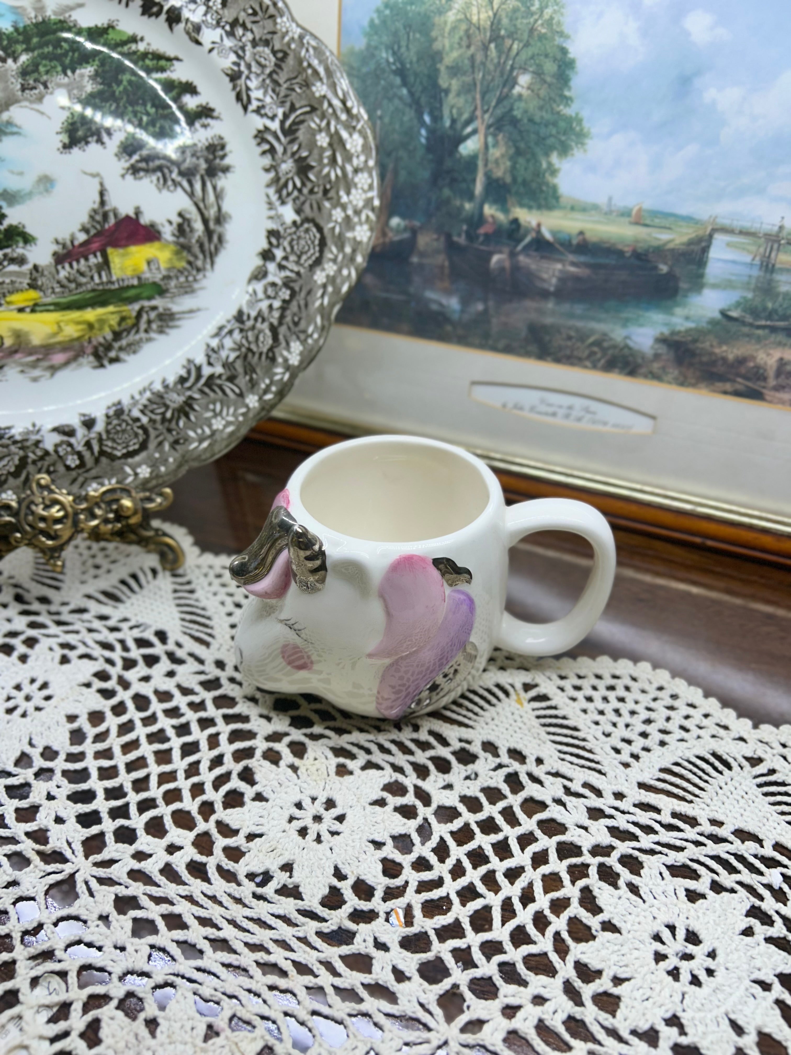 Ceramic unicorn shaped mug