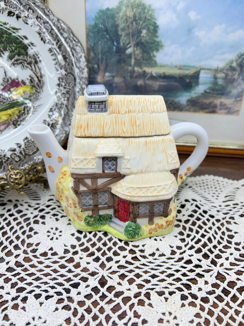 Vintage cottage teapot, from the "Western House" collection designed by Annie Rowe 7”