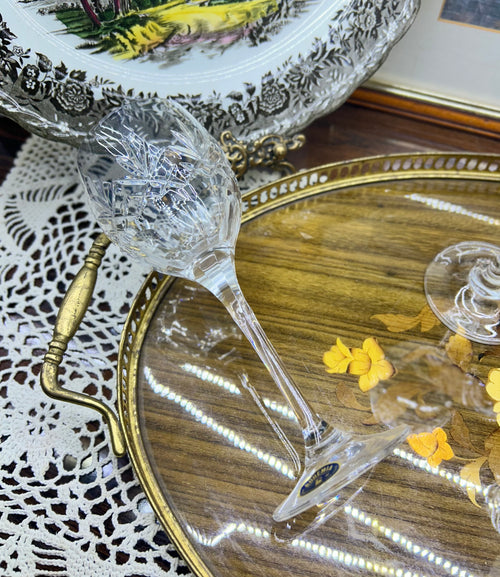 Bohemia 24% lead victoria inticate hand-cut crystal wine glasses — Set of 4