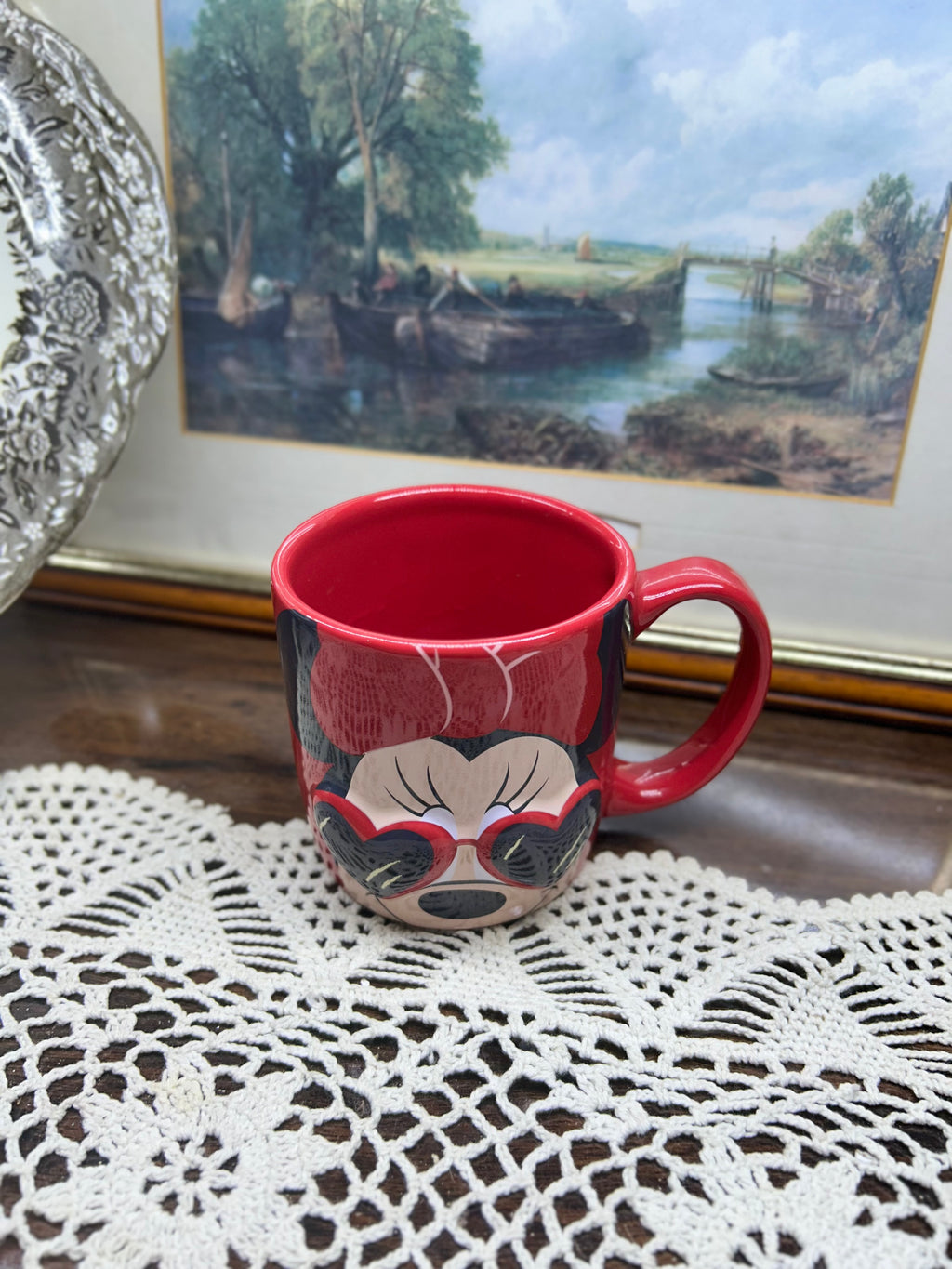 Disney Store Minnie Mouse red ceramic mug