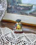 Scholar resin hand-painted owl figurine
