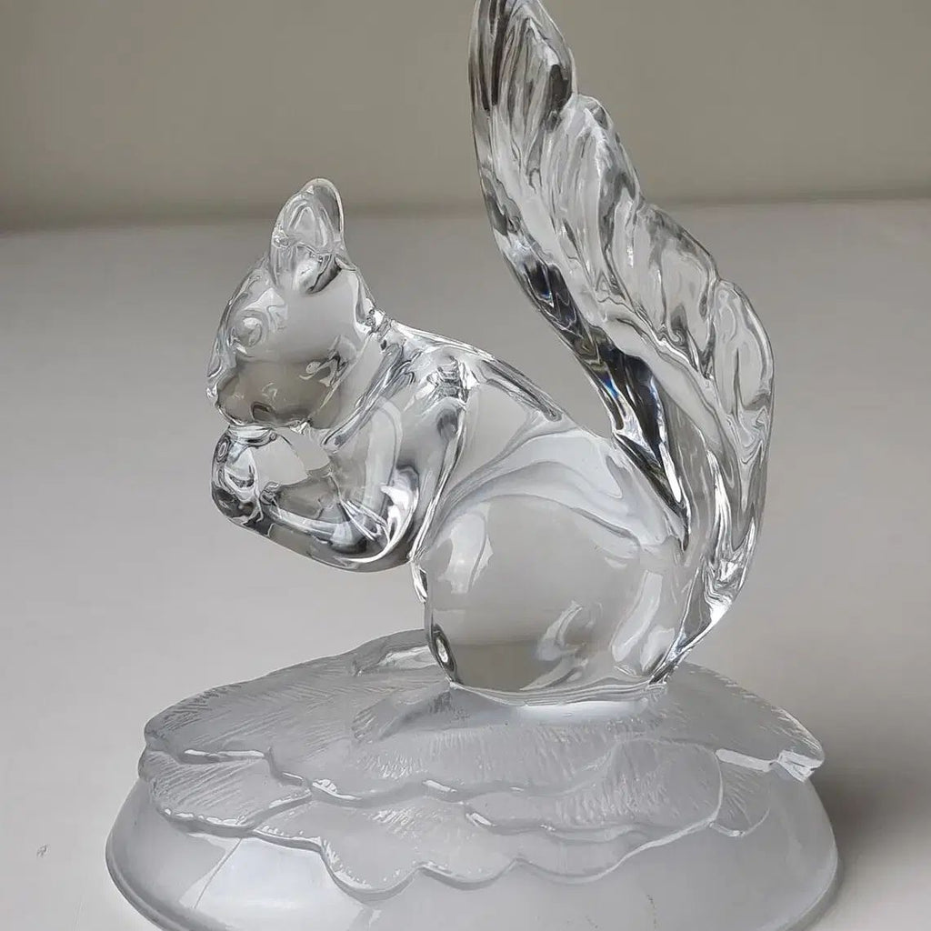 Vintage Cristal D'Arques French lead crystal Squirrel Figurine —  Made in France