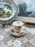 Vintage l Royal Albert & Elizabethan teacup and saucer in the "Ruby " pattern — England