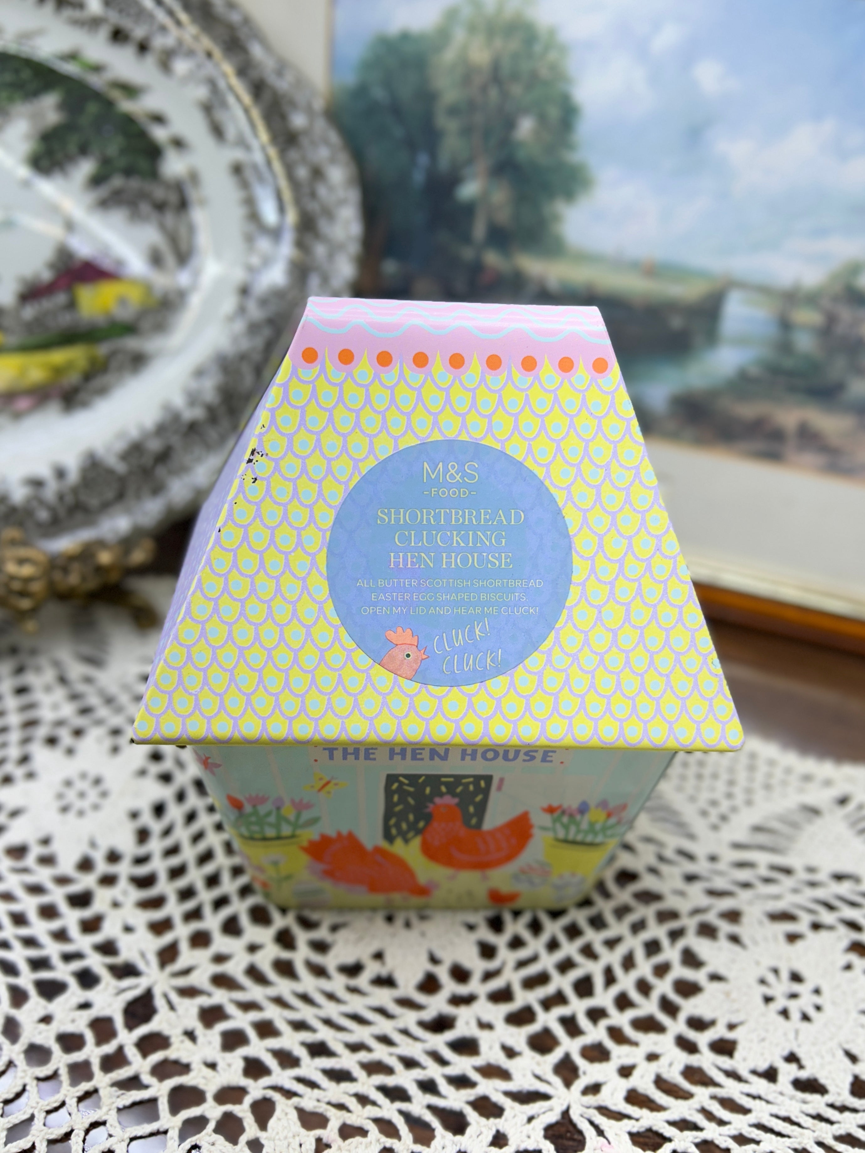 M&S Food Collector’s Shortbread Clucking Hen House storage tin from the Easter collection