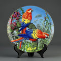 Wedgwood Fragile Paradise Parrot Plate “Scarlet Macaws” Limited edition 8” (with Orignal box)