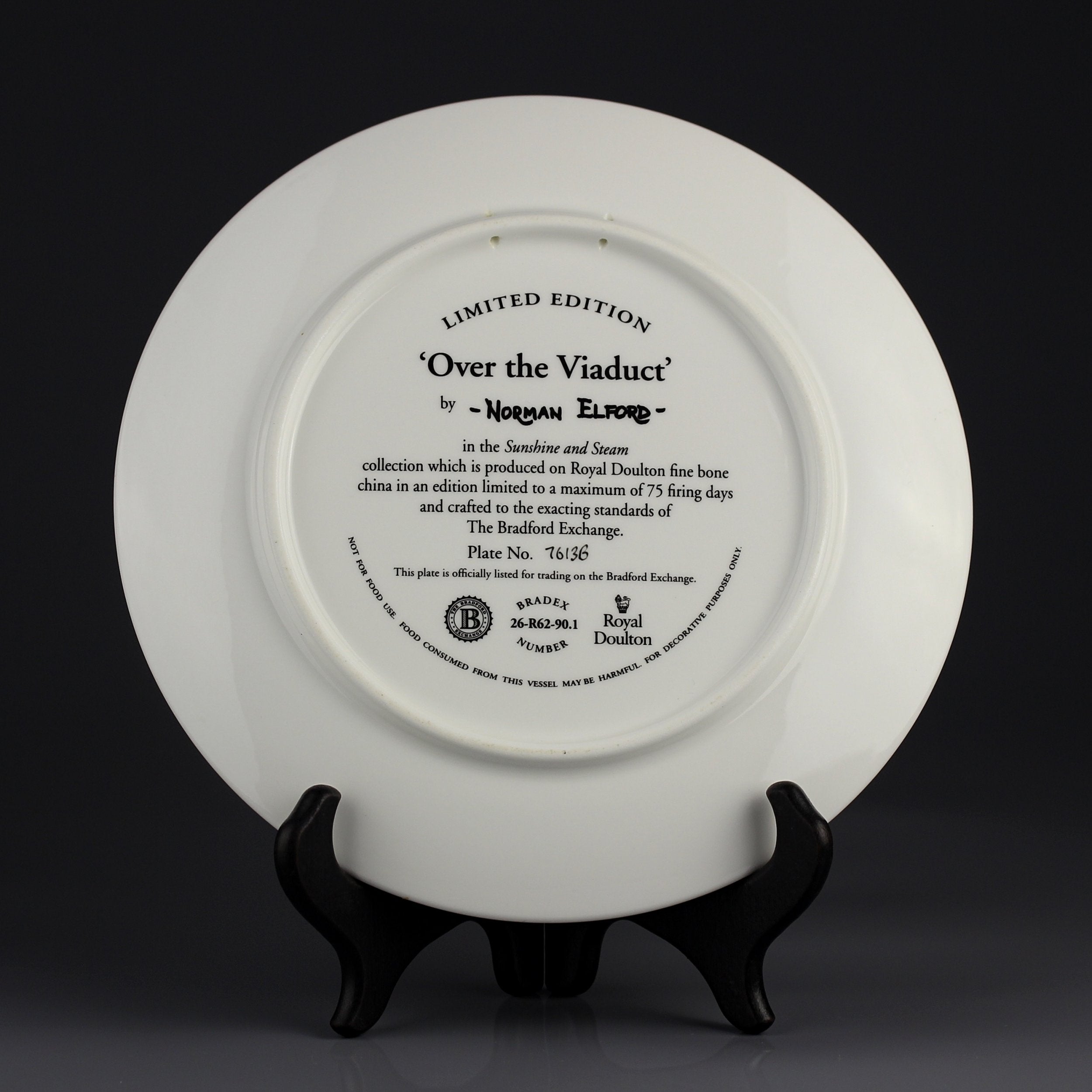 Royal Doulton "Over the Viaduct" collector plate by artist Norman Elford