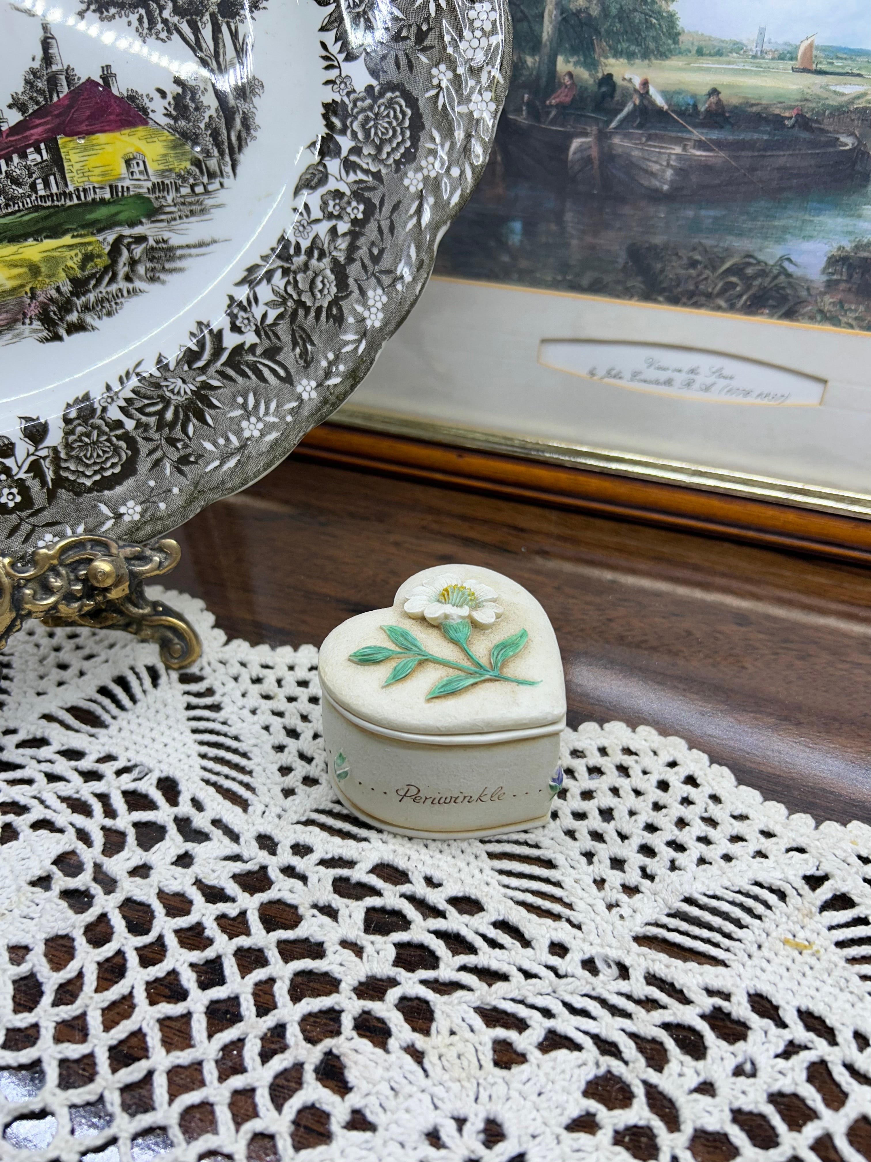 Vintage resin trinket box