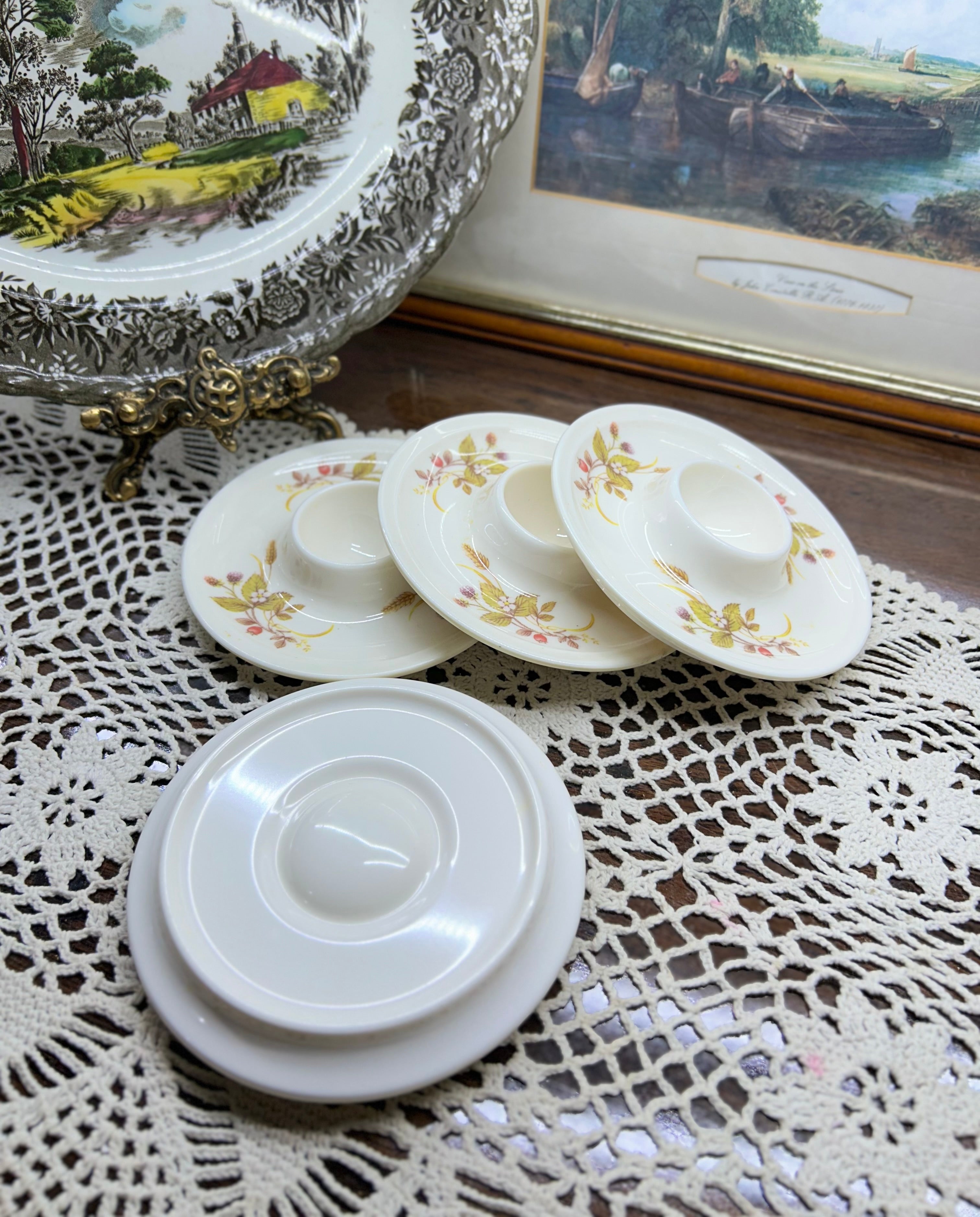 St. Michael Marks & Spencer "Harvest" design egg cups — set of 4