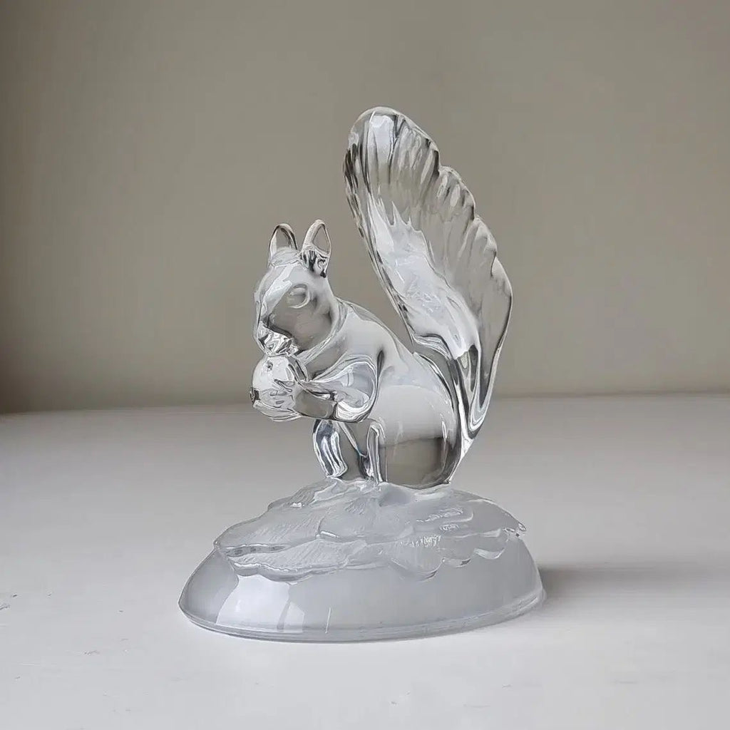 Vintage Cristal D'Arques French lead crystal Squirrel Figurine —  Made in France