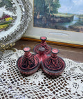 Moroccan triple tangine| hand-painted spice or condiments holder