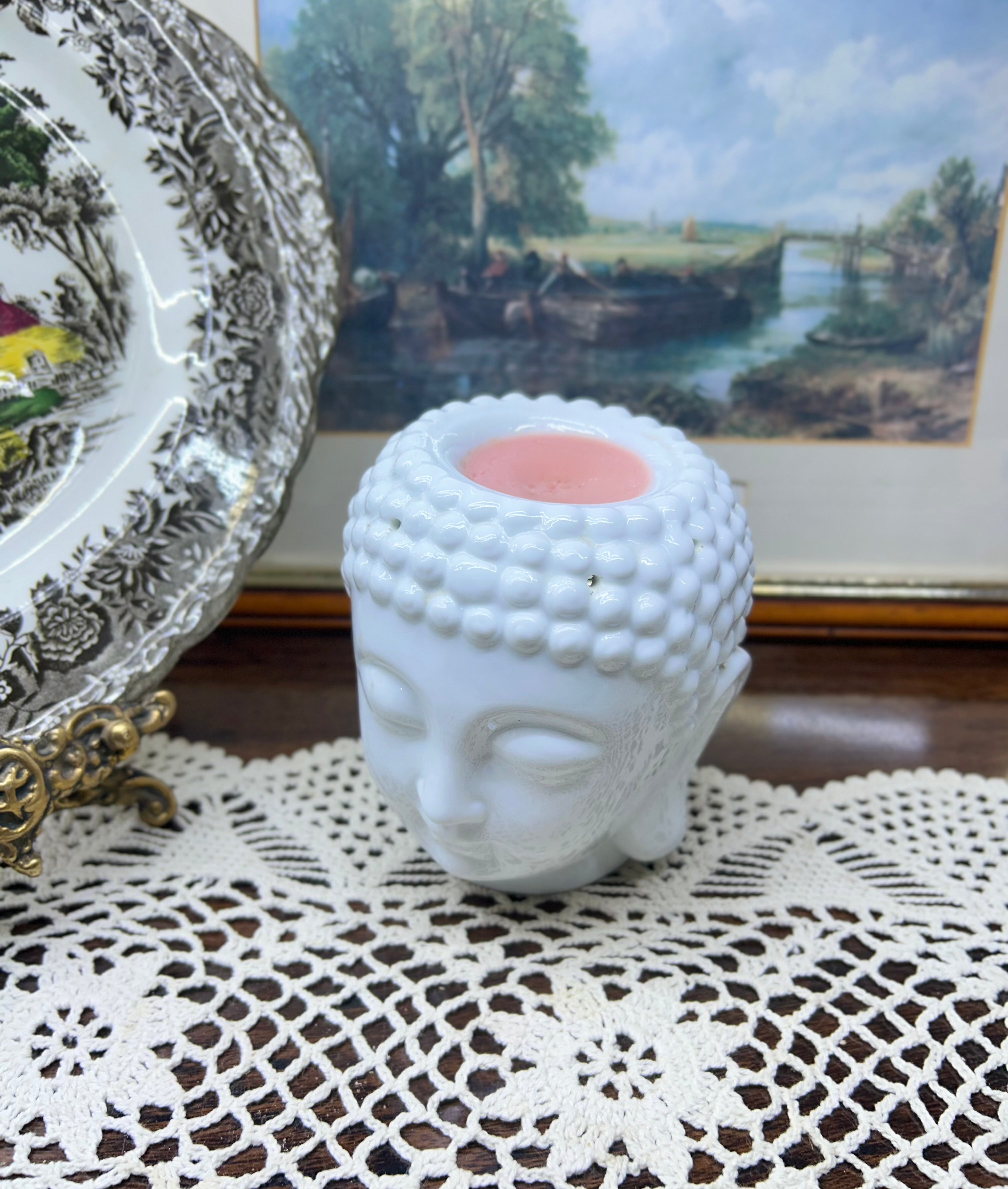 Buddha head cermaic oil diffuser/ burner