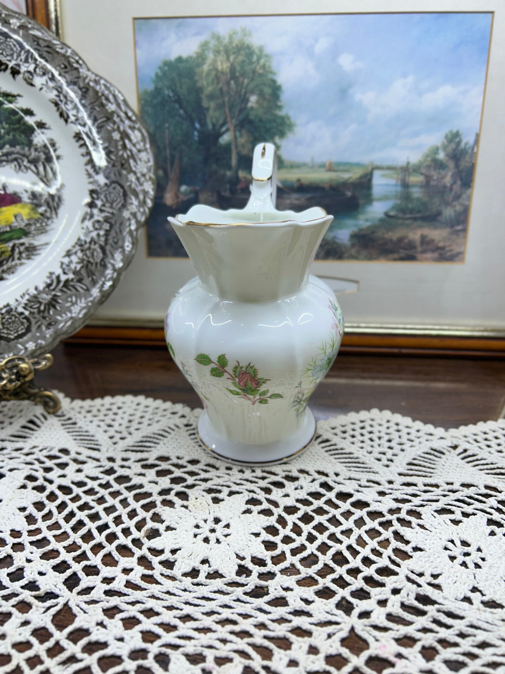 vintage Aynsley ‘Wild Tudor’ Fine Bone China jug
