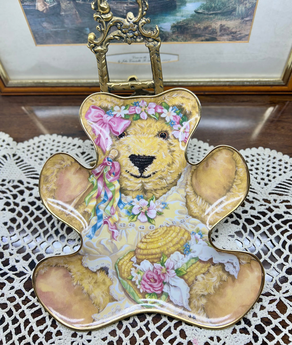 Vintage Limited Edition Fine Porcelain Franklin Mint Collectable Teddy Bear Plate —  Heirloom Recommendation series signed