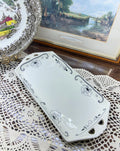 WOOD & SONS’s rectangular dish featuring a rope pattern with ornate handles 14”