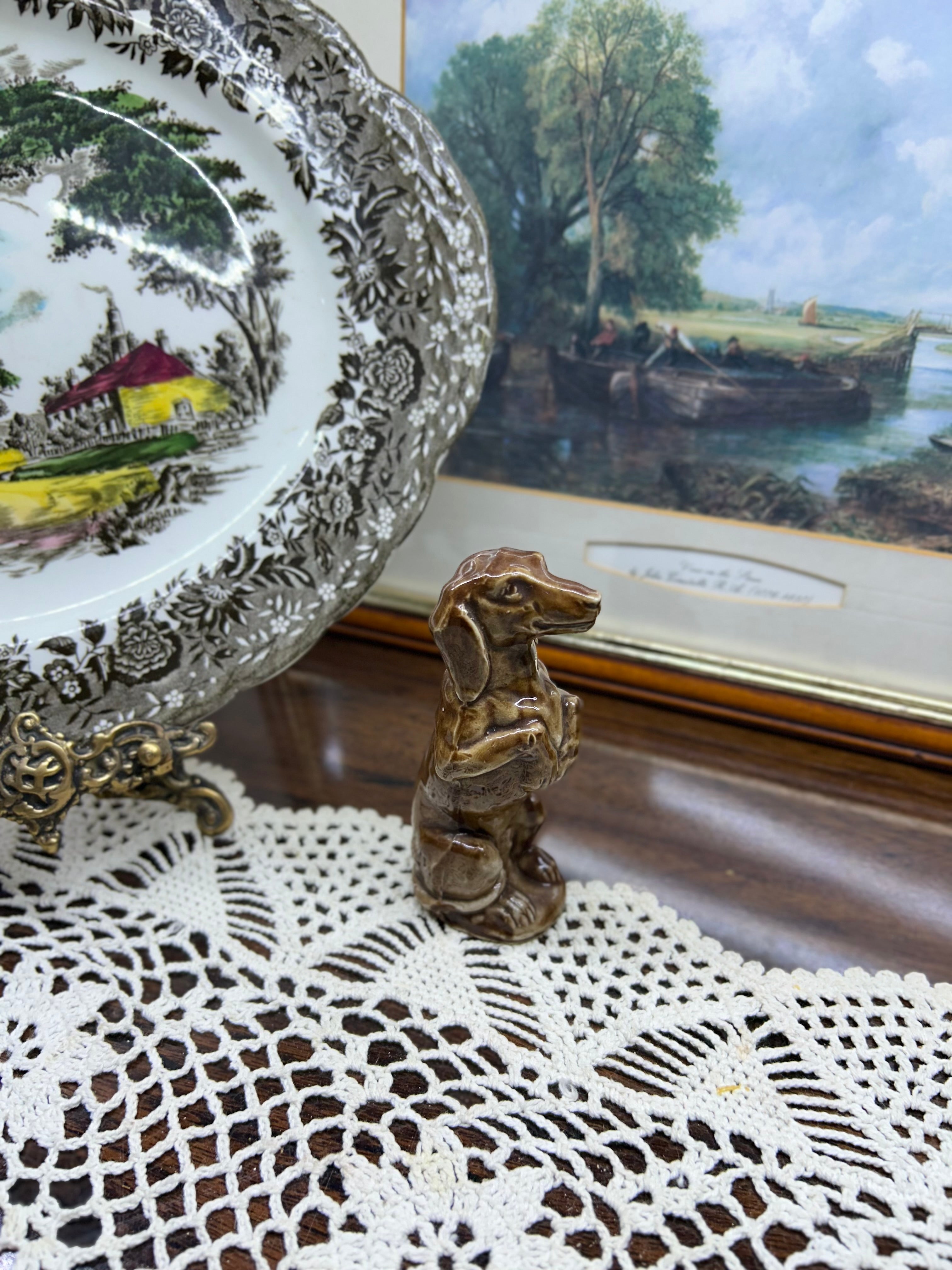 Ceramic dog figurine