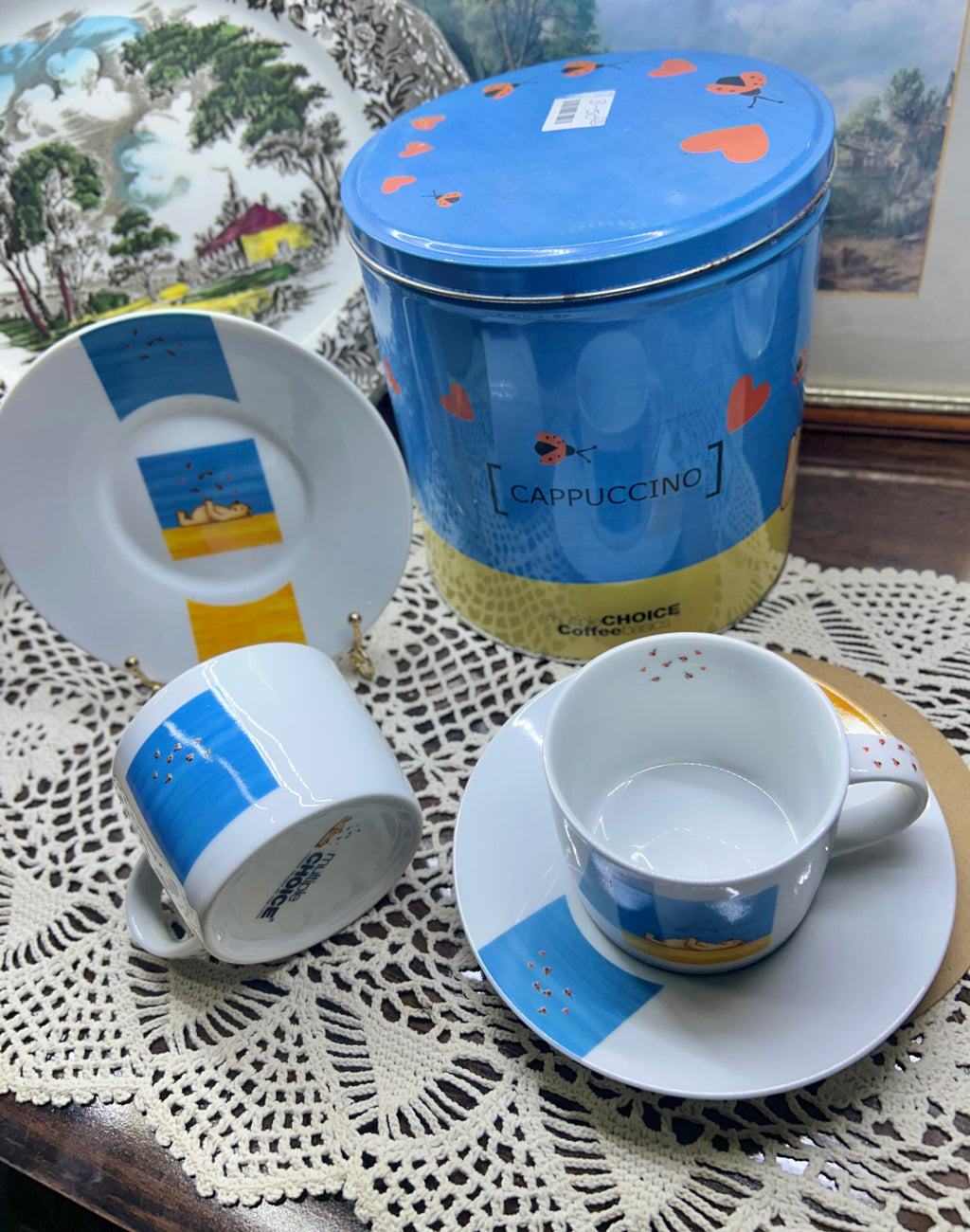 4-piece cappuccino set “with bears in mind” — boxed