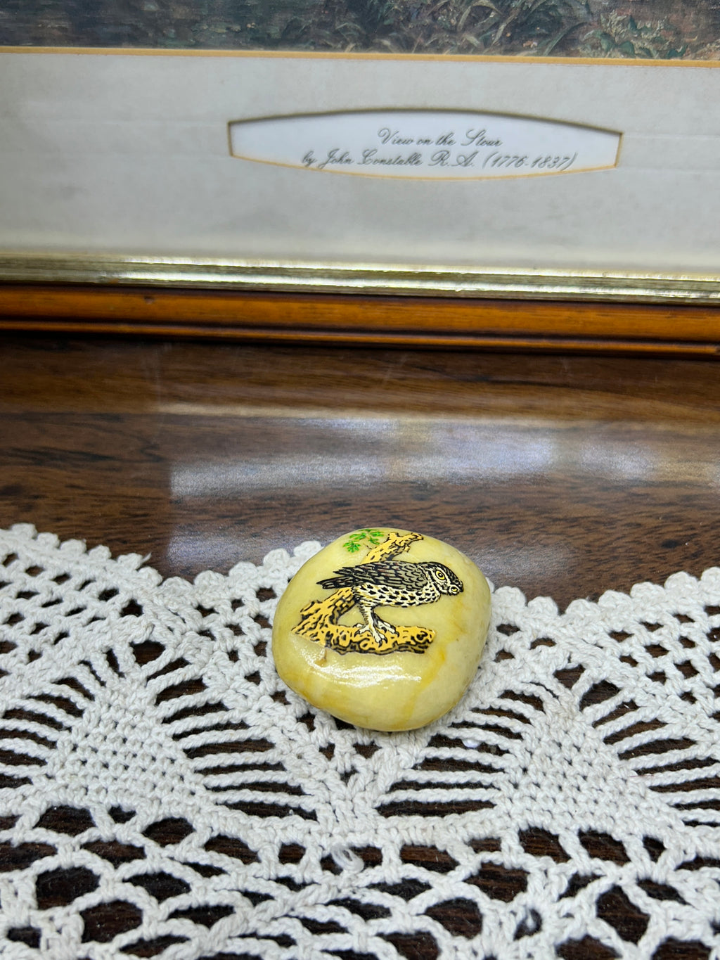 Collectible owl decorative stone