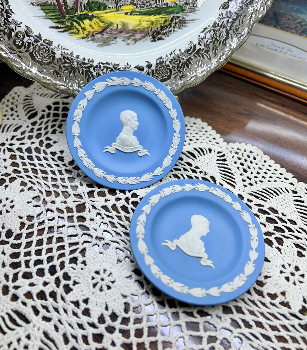 Wedgwood Jasperware trinket dishes — commemorating the 1981 Royal Wedding of Prince Charles and Lady Diana.