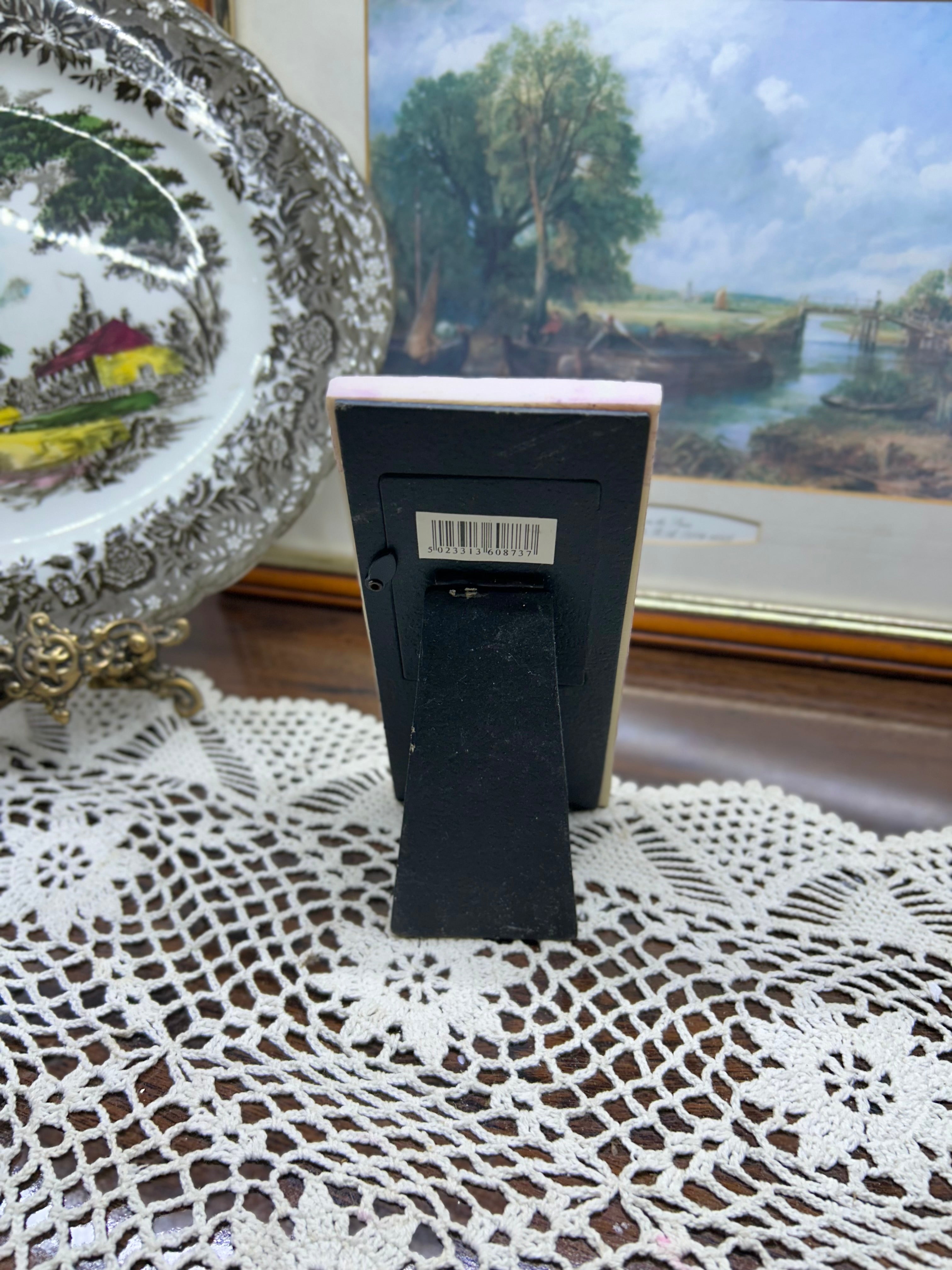 Vintage handpainted resin photo frame