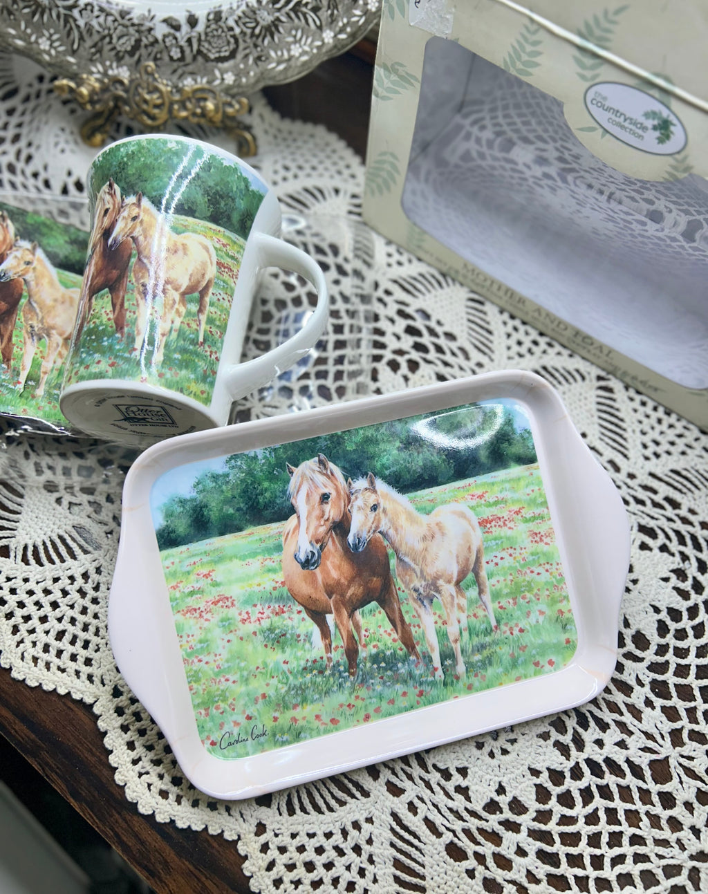 Countryside Collection Mother and Foal gift set — boxed