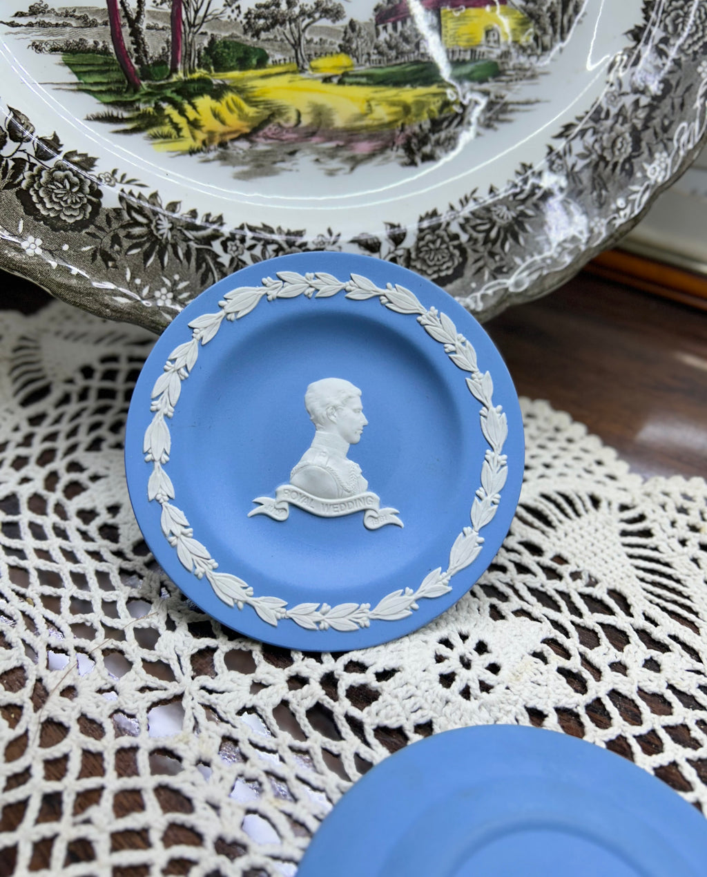 Wedgwood Jasperware trinket dishes — commemorating the 1981 Royal Wedding of Prince Charles and Lady Diana.