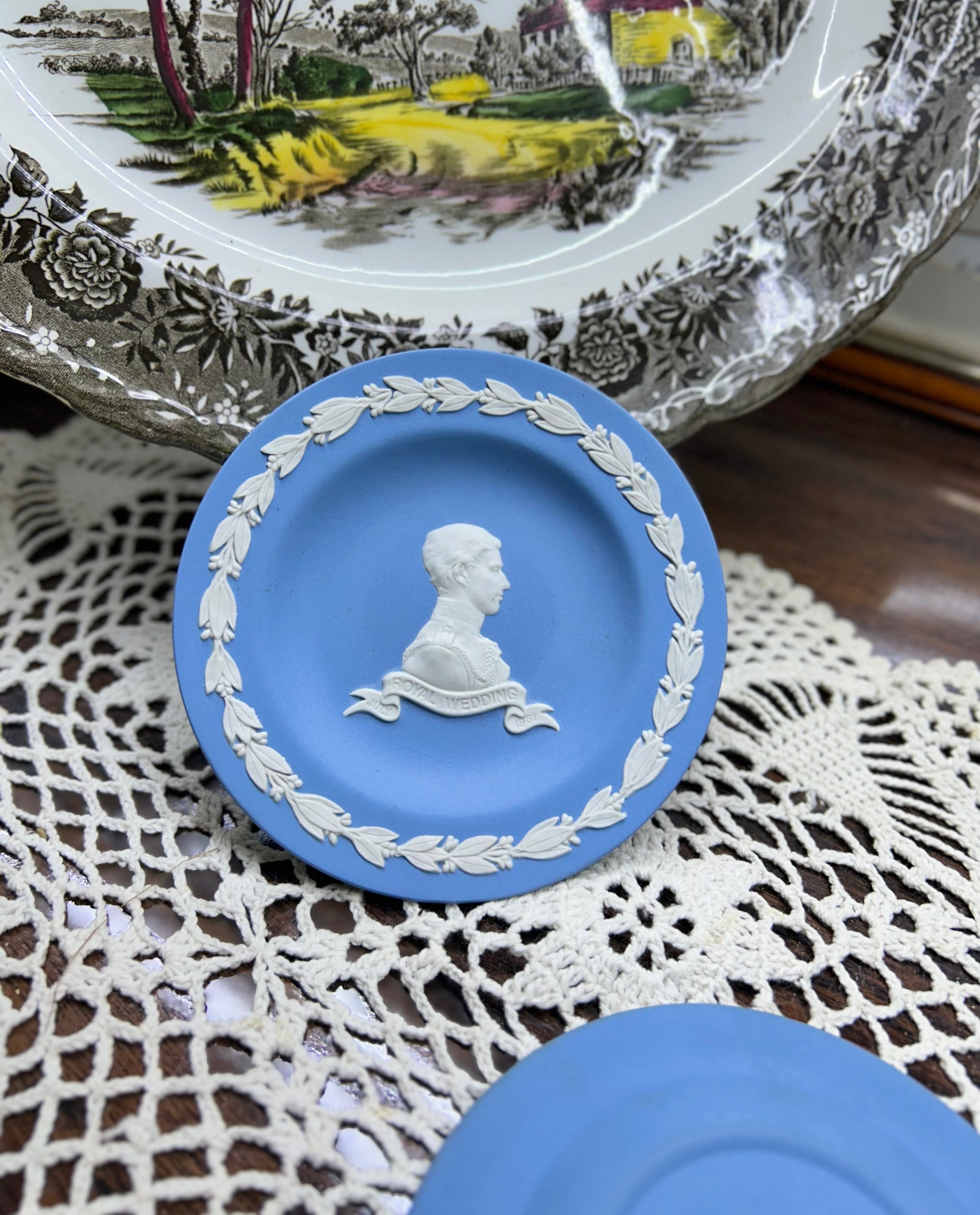 Wedgwood Jasperware trinket dishes — commemorating the 1981 Royal Wedding of Prince Charles and Lady Diana.