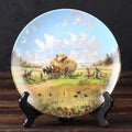 "In the Fields at Harvest Time" — Vintage 7” collector’s plate from Lückel’s Idyllic Village Life (Seltmann Weiden, 1987)