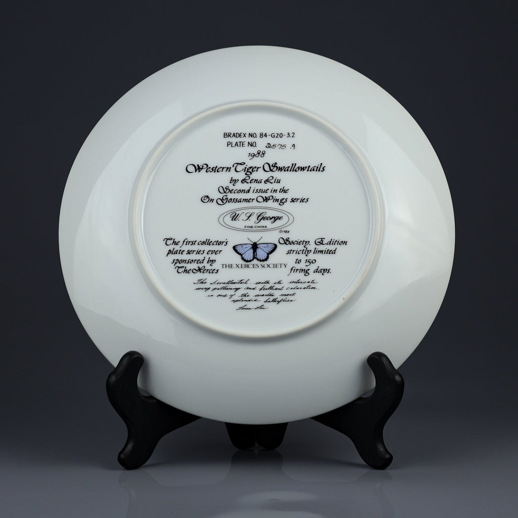 Vintage 1989 collector plate designed by Lena Liu "On Gossamer Wings" series