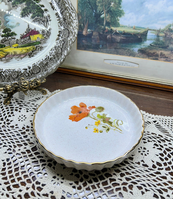 Vintage ceramic pie dish by kernewek pottery — England