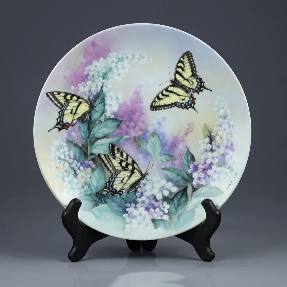 Vintage 1989 collector plate designed by Lena Liu "On Gossamer Wings" series