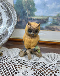 Vintage hand-painted owl figurine 5”
