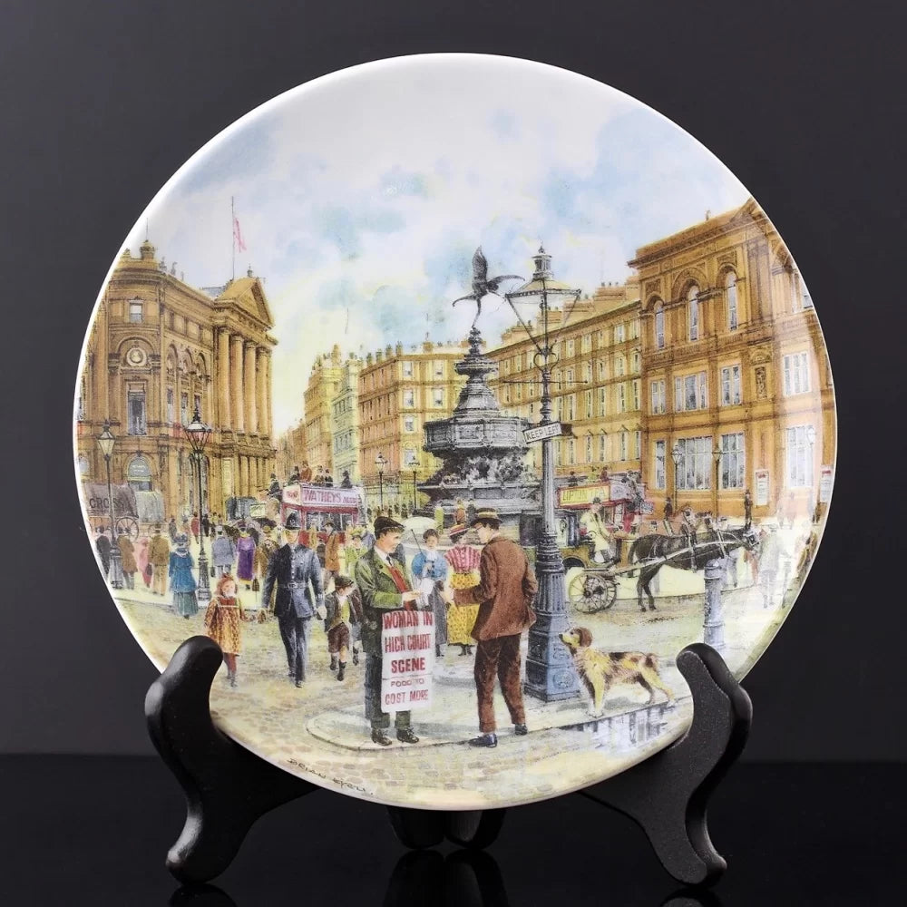 Davenport limited edition collector 8” plate titled "The Newspaper Seller” part of the “Cries of London” series