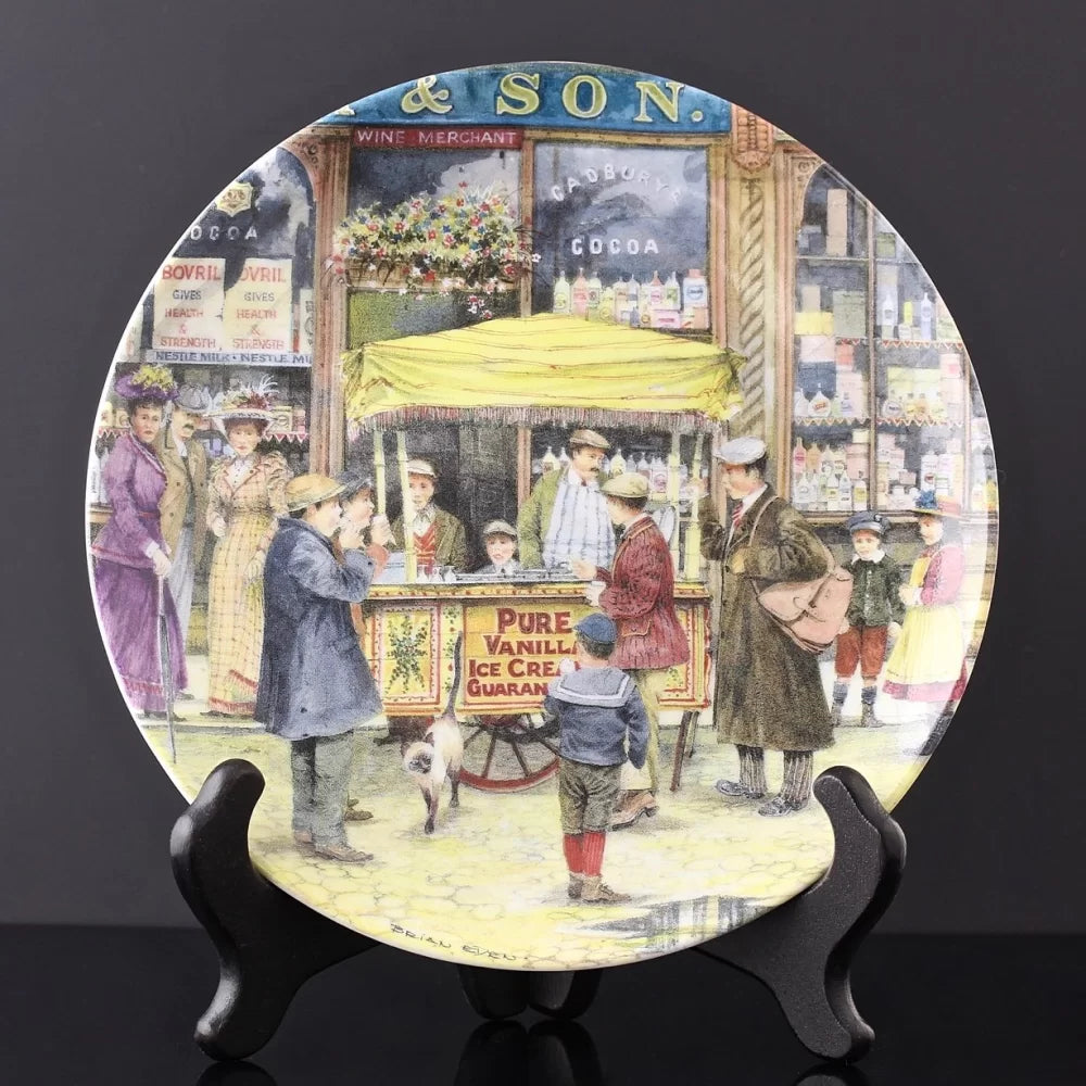 Davenport limited edition collector 8” plate titled "The Ice-cream Seller” part of the “Cries of London” series