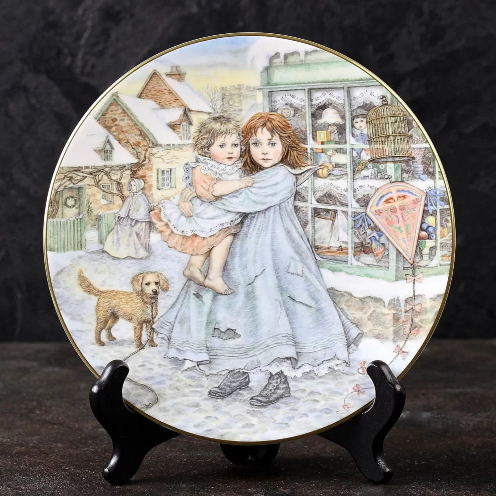 Vintage Royal Worcester LOVE Christmas Plate 1987 with Original Box