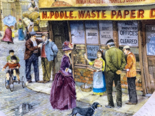 Davenport limited edition collector 8” plate titled "The Match Seller” part of the “Cries of London” series