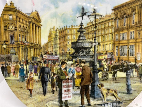 Davenport limited edition collector 8” plate titled "The Newspaper Seller” part of the “Cries of London” series