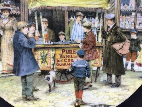 Davenport limited edition collector 8” plate titled "The Ice-cream Seller” part of the “Cries of London” series
