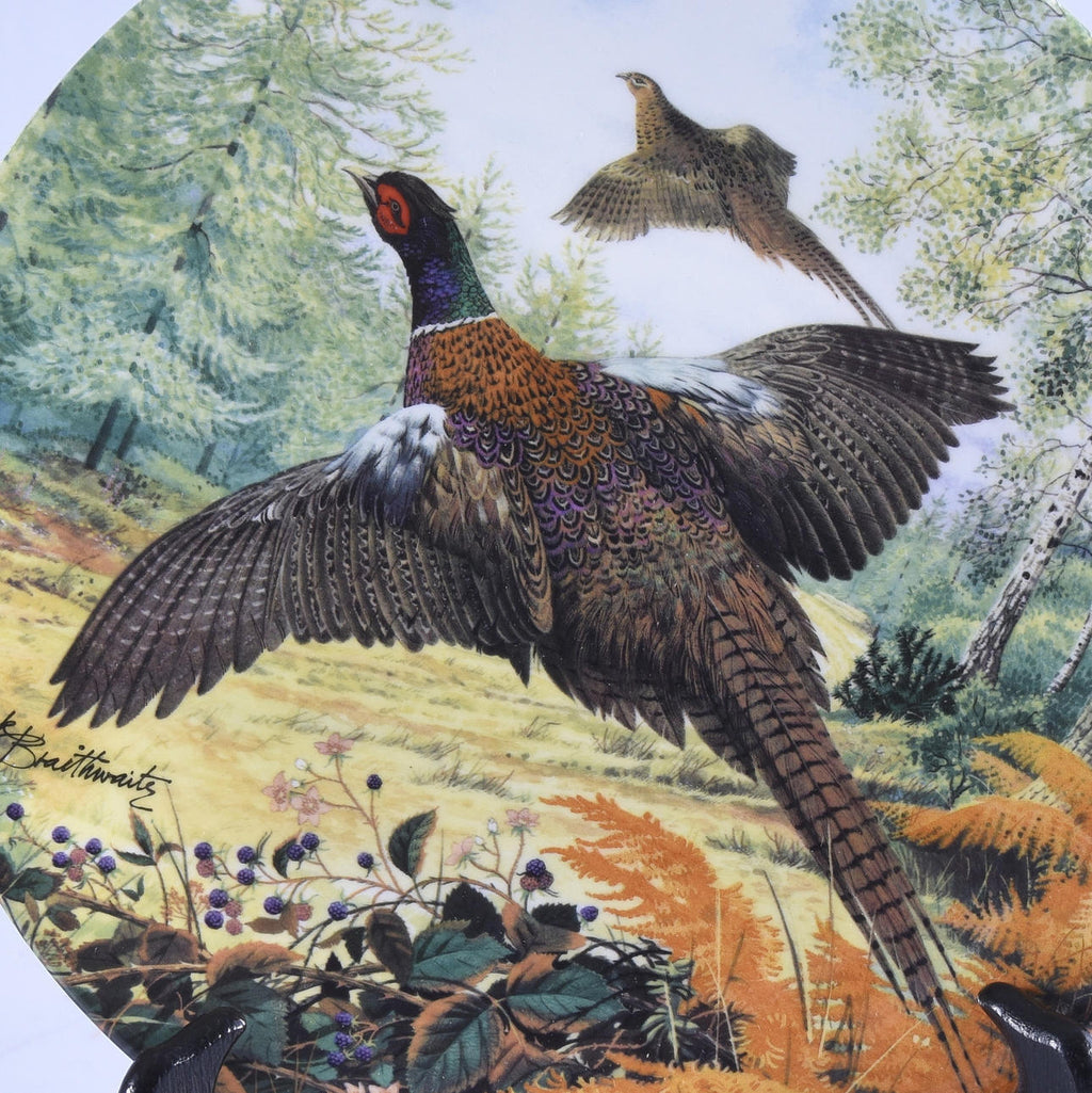 Royal Grafton Bone China Collectors Plate ‘Pheasants In Flight’ 8” 1987